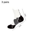 thumbnail image 2 of 3Pairs Basketball Socks, Cushioned Athletic Sports Crew Socks for Men & Women D, 2 of 5