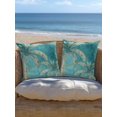 thumbnail image 5 of Outdoor Pillows Waterproof, Coastal Beach Palm Tree Throw Pillows with Inserts Included, Retro Teal Tropical Plant Summer Indoor Outdoor Decorative Lumbar Pillow for Bed/Couch/Patio 18"x18", 2Pcs, 5 of 8
