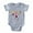 Heather Gray, variant on - Big BROTHER Twins - Cute Infant Baby Football Bodysuit