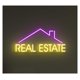 thumbnail image 1 of Letrero De Neón"Real Estate" Con Luz LED, Decoración Para Oficinas, Negocios, Hogar, Arte Pared, Escaparate, Entrada 52cm, 1 of 2