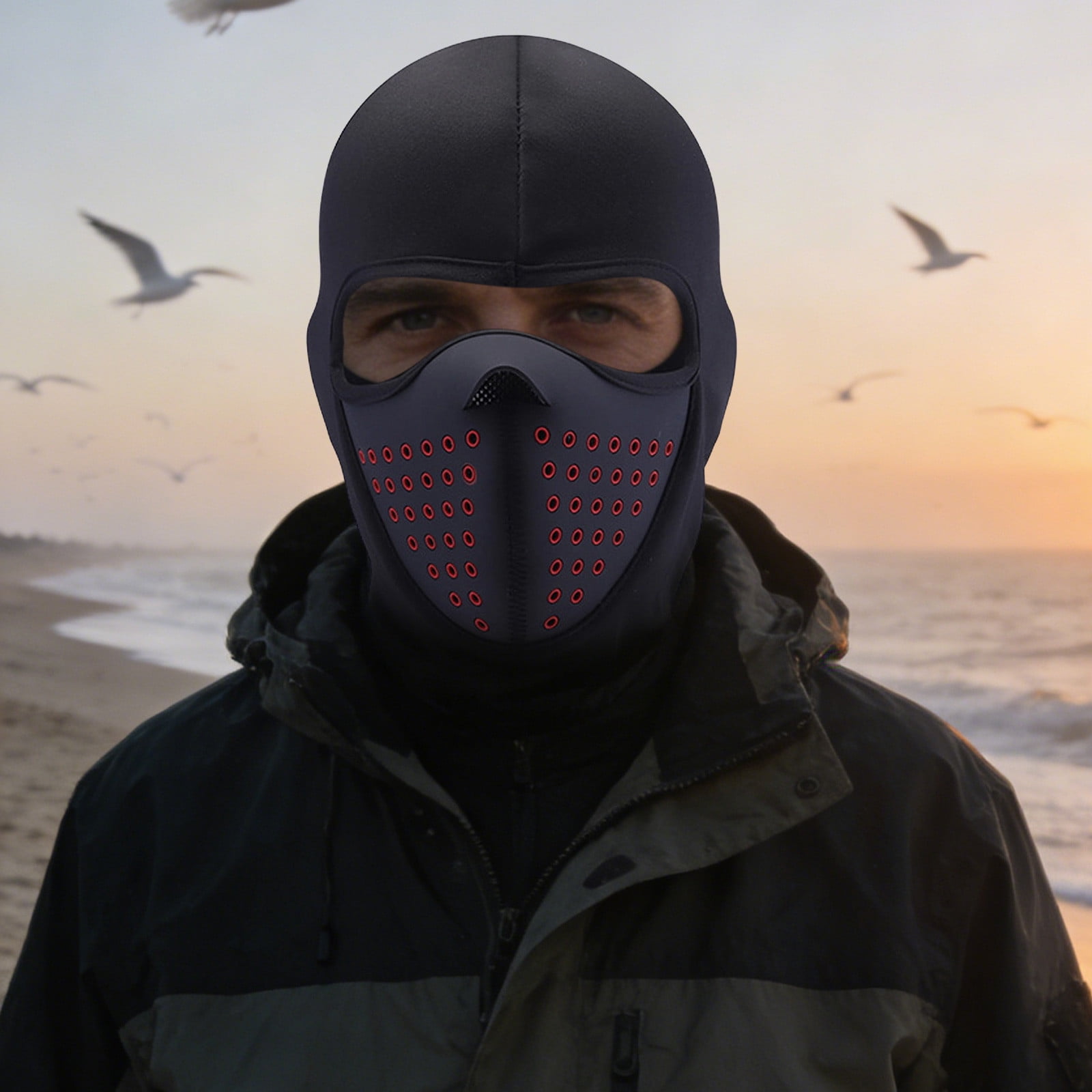 cpengpj Winter Balaclava Face Mask Windproof Breathable 5-in-1 Unisex Hood for Motorcycle Ski Cycling Outdoor
