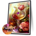 thumbnail image 2 of Pintura de diamante 5D DIY Taladro redondo completo Kit de flores Decoración del hogar Artesanía (3) FLhrweasw Nuevo, 2 of 9