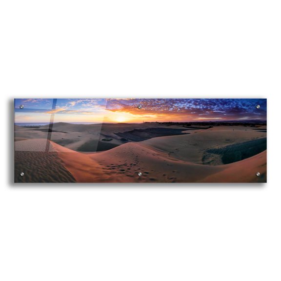 Epic Art 'Panorama Maspalomas Dunes' by Istvan Nagy, Acrylic Glass Wall Art, 36"x12"