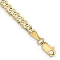 thumbnail image 2 of 14K Yellow Gold 3.7mm Solid Polished Light Flat Cuban Chain, 2 of 3