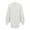 thumbnail image 5 of Womens Cardigan Sweaters Trendy Open Front Long Sleeves Knitted With Pockets Loose Fall Outwear,White,S, 5 of 5