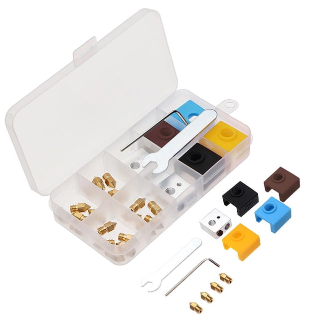Kit De Impresora De Boquilla De Latón Mk8 De 29 Uds., Kit De Llave De Boquilla De Impresión, Kit De Funda De Silicona Con Boquilla De Impresora Con Resistencia Al Calor Para La Industria Monstrate TO003647-00
