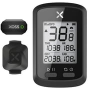 XOSS G+ GPS Cycling Computer Wireless Bike Speedometer Odometer Cycling Tracker IPX7 Road Bike MTB Bicycle Bluetooth ANT+ with Speed Cadence Sensor & Heart Rate Monitor