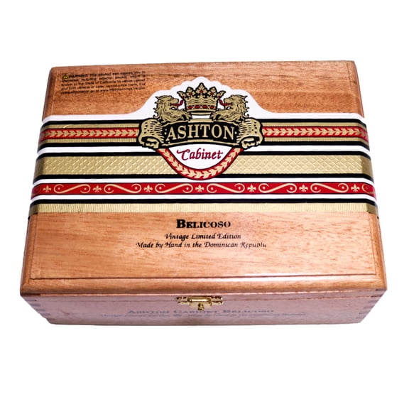 Ashton Belicoso Cabinet Empty Wood Cigar Box 8" x 6.25" x 3"