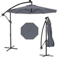 thumbnail image 1 of Bingirl 10FT Offset Umbrella with Cross Base with 360-degree and Rotation Infinite Tilt for Deck Pool Garden BackyardGrey, 1 of 7