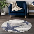 thumbnail image 4 of nuLOOM Thomas Paul Tapis de Surface pour Étoiles de Mer, 6' Rond, Gris, 4 of 5