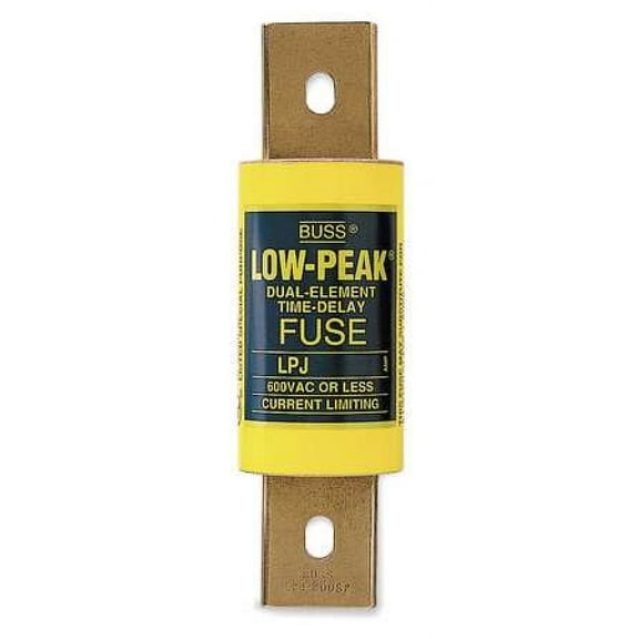 EATON BUSSMANN LPJ-100SP Fuse, Time Delay, 100A, LPJ Series, 600V AC, 300V DC, 4-5/8" L x 1-1/8" dia