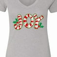 thumbnail image 4 of Inktastic Candy Cane Joy Women's V-Neck T-Shirt, 4 of 5