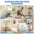 thumbnail image 3 of TAVR Furniture Rolling TV Stand with Wheels & Power Outlet for 32-70 inch TVs up to 88lbs, Height Adjustable for Outdoor, Home, Office, 3 of 11