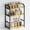 Black, variant on 3 Tier Kitchen Spice Rack for Countertop, Wood Coffee Counter Shelf Organizer for Home, Kitchen Counter Shelves (Black+Light walnut)
