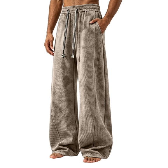 Big and Tall Pants for Men Jerdar Men's Ice Silk Dry Loose Straight Leg Casual Sports Sweatpants Full Length Pants