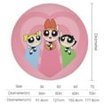 thumbnail image 2 of The Powerpuff Girls Round Tablecloth Print Decorative Table Cover Washable Table Cloths for Dining Party Picnic 70x70in, 2 of 8