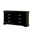 thumbnail image 3 of Acme Furniture Louis Philippe III Black Dresser with Six Drawers, 3 of 5