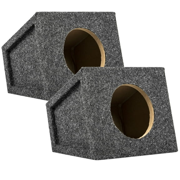 RI Audio 6.5" Wedge Speaker Boxes, Loudspeaker Cabinets, Charcoal Carpet