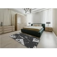 thumbnail image 4 of Ahgly Company Indoor Rectangle Patterned Charcoal Black Area Rugs, 7' x 9', 4 of 6