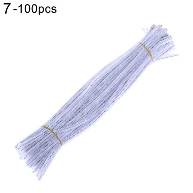 100Pcs Chenille Stems Pipe Cleaners Twist Rods Kids DIY Craft Educational Toy(Type 1)