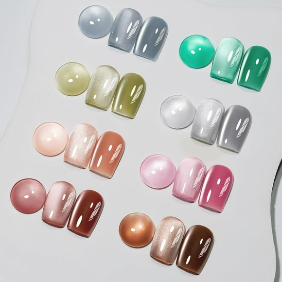 Set de esmaltes de uñas MIZHSE Cat Eye Gel Moonlight 8 colores+imán