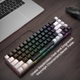 thumbnail image 2 of Teclado para juegos GEODMAER 65% retroiluminado LED con cable ultracompacto, 2 of 7