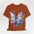 thumbnail image 5 of Butterfly Graphic Unisex 100 Cotton Lightweight Vintage Floral Design Jersey Tee 78, 5 of 15