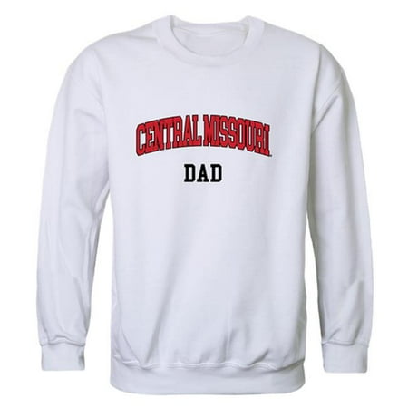

W Republic 562-209-WHT-02 Men Central Missouri Mules Dad Crewneck Fleece White - Medium