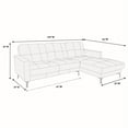 thumbnail image 4 of Poundex Leather Upholstered 2-Piece Sectional in Black Finish, 4 of 4