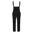 thumbnail image 4 of Hinvhai Clearance Men Soid Pocket Ripped Pants Long Pants Cargo Pants Suspender Trousers Black 4(S), 4 of 8