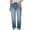 Light Blue, variant on Lindreshi Cargo Pants Women Women's Wide Leg High Waisted Stretchy Straight Leg Buttoned Loose Denim Pants with Pocket