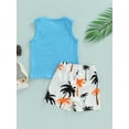 thumbnail image 4 of Hirigin Toddler Baby Boys Shorts Set Seaside Printed Tank Tops and Shorts 2Pcs Little Boy Outfits Summer Clothes Suit, 4 of 7