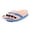 Blue, variant on Women Plush Slippers Funny Novelty Flip Flops Shoes Cozy Furry Warm Memory Foam Slip on Slides Gifts for Halloween Party Black Size One Size