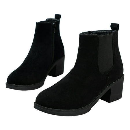 

Daznico Womens Booties Ladies Casual Solid Color Suede Zipper Heel High Large Size Ankle Boots Short Boots Womens Chelsea Boots Size 8.5