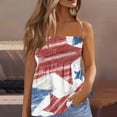 thumbnail image 2 of Women’s 250th Anniversary Tube Top Off Shoulder Sleeveless Patriotic Print Lightweight Polyester Casual Beach Party, 2 of 5