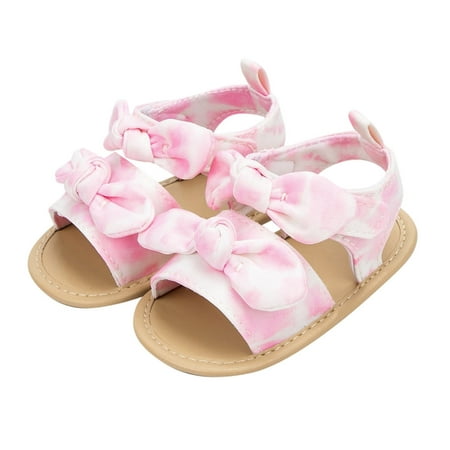 

Qufokar Size 9 Toddler Shoes Girl Sandals Size 11 Girls Open Toe Bowknot Tie Dye Shoes First Walkers Shoes Summer Toddler Flat Sandals