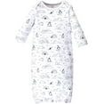 thumbnail image 3 of Touched by Nature Baby Boy Organic Cotton Long-Sleeve Gowns 3pk, Hedgehog, 0-6 Months, 3 of 6