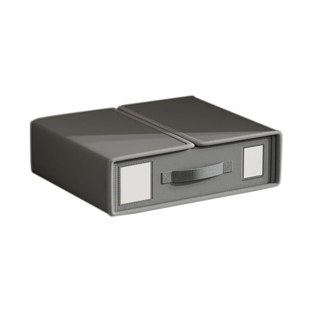 WRKEKC Clearance Bedding Storage Box with Clear PVC Window, Foldable Fabric Organizer for Sheets, Blankets, and Towels