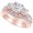 Rose Gold, variant on 1 to 8 Carat Round Cut LAB GROWN Diamond Three Stone Wedding Bridal Set (Color H-I Clarity VS1-VS2) Platinum 1 Carat Size-9.0