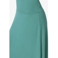 thumbnail image 5 of TheMogan Women's Casual Lounge Solid Foldable High Waist Draped Jersey Relaxed Long Maxi Skirt Dusty Teal 1X, 5 of 7