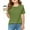 Army Green, variant on Lopecy-Sta Girls Pleated T-Shirts Kids Summer Casual Short Sleeve Girls Fashion Tops Tees 3-14 Years