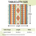 thumbnail image 2 of Easy Care Bohemian Floral Table Cover 34x34 Inch Square Tablecloth with Elastic Edge Resists Stains and Wrinkles, 2 of 6