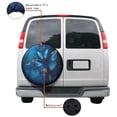 thumbnail image 4 of KAKALAD Blue Butterfly 04 Spare Tire Cover Universal Vehicle Accessories Buckle Car Tools 16”in, 4 of 6