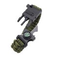 thumbnail image 1 of Transemion Polyester Survival Tool Multi-Functional Survival Bracelet Suitable For Camping Compass green, 1 of 6