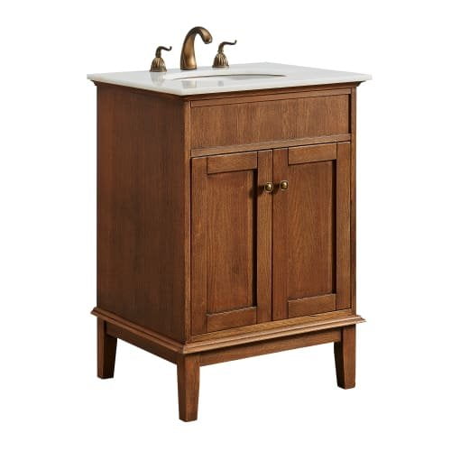 24 In Single Bathroom Vanity Set In Chestnut Wood Walmart Com Walmart Com