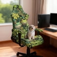 thumbnail image 2 of SCRAWLGOD St. Patrick's Day Frog Four Leaf Clover Print Print Gaming Chair Cover with Armrest Cover, Computer Chair Protector with Stretchy Bottom Non Slip Rotating Chair Slipcover for Home Studio, 2 of 7