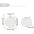 thumbnail image 6 of 50pcs 25mm Round Cabochon Blanks Stainless Steel Pendant Cabochon Settings Bezel Blanks Cabochons Trays Charms Tray Bezel Pendant Blanks Settings, 6 of 8
