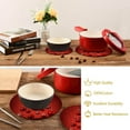 thumbnail image 6 of Christmas 2 Pack Pot Holders Trivets, Heat Resistant Hot Pads for Kitchen Table Decoration Trivets for Hot Dishes/Pot/Bowl/Teapot/Kitchen Hot Pads Trivets, 7" + 9.45", 6 of 7