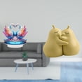 thumbnail image 2 of Escultura de cisne acrílico para centro de mesa y sujetalibros de cerámica con forma de pera, excelente artesanía, adorno de estantería para oficina,, 2 of 8
