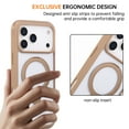 thumbnail image 4 of for iPhone 17 Pro Max Case with Stand, Built-In 360° Rotation Ring Kickstand, Compatible with MagSafe, Luxury Ultra Slim Drop Protective Lightweight Non-Slip Bumper Frame Phone Cover, Brown, 4 of 8